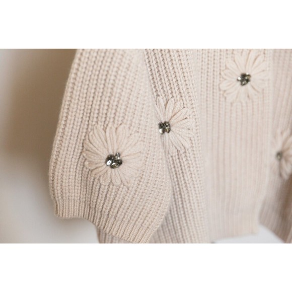 Brunello Cucinelli Cashmere Cardigan Sweater Swarovsky crystals Top S - Picture 3 of 6